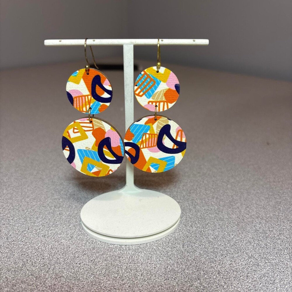 Audra Style Multicolored Geometric Lightweight Earrings